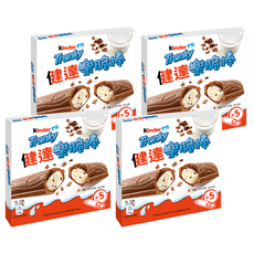 kinder 健達 樂脆棒 5條x4盒 - 酥脆威化 濃郁牛奶內餡 獨立包裝, 18g, 4盒