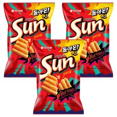 ORION 好麗友 陽光波浪玉米脆片 辣味, 80g, 3包