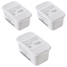Yamada Whitypack 700 保鮮盒 冰箱收納 食品 食材收納 700ml, 3個, 1入