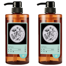 tsaio 上山採藥 艾草 沐浴露, 植萃清新 草本精華 滋潤保水 舒敏肌膚 430mL, 2瓶