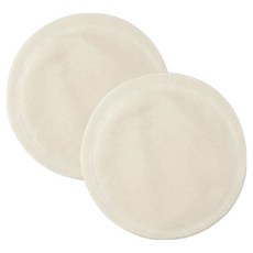 Babee Greens 100%有機棉絨溢乳墊 原色 親膚柔軟 可重複使用 手洗機洗均可, 2個, 1組