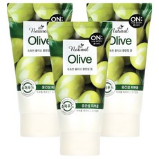 온더바디 더 내추럴 올리브 촉촉한 클렌징 폼, 120g, 3개