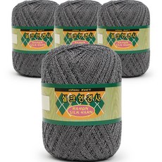 필립섬유 쎄비 실크 인견사 뜨개실 90g x 4p, 823 메란지그레이화이트, 4개