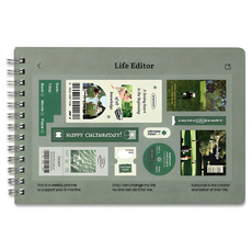 DASH&DOT 生活編輯家手帳, 03 灰綠色, 1套