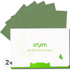 퍼즈생활건강 휴대용 오일페이퍼 기름종이 풀 8.5 x 5.5 cm, 100개입, 2개