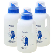 FRANKLIIN 세탁세제 무향, 1L, 3개