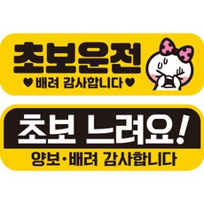 JEJEDECO 新手駕駛汽車可拆卸磁鐵高亮度反光貼紙 中號 E230 EC026 + EC034 套組, 2個, 混合色