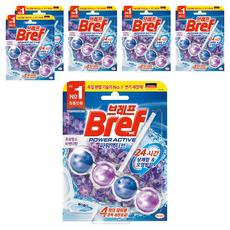브레프 파워액티브 변기세정제 라벤더향, 50g, 6개