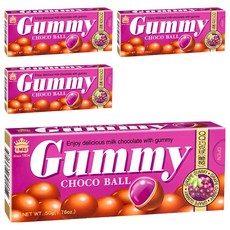 義美 葡萄QQ糖巧克球, 50g, 4盒