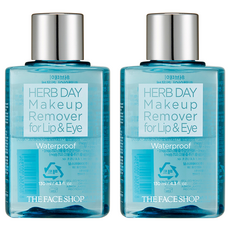 THE FACE SHOP 菲詩小舖 Herb Day 唇眼卸妝液 防水唇眼卸妝液, 130ml, 2個