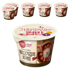 햇반컵반 돼지고기김치찌개밥, 6개, 280g