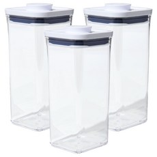 옥소 굿그립 원터치 정사각 밀폐용기 1.6L, 3개