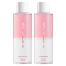 어퓨 미네랄 대용량 스윗로즈 립앤아이 리무버, 250ml, 2개