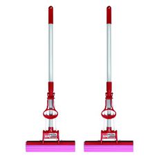 金獎拖把王 蜂巢式伸縮膠棉拖把, 115 x 27 x 6cm, 2支