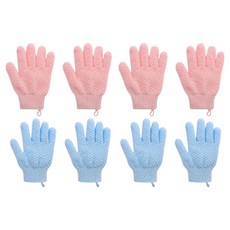 사라사 부드러운 저자극 샤워 장갑 양손착용 2종 세트, 핑크 + 블루, 2세트