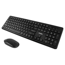 aibo KM10 2.4G多媒體超薄型無線鍵盤滑鼠組 靜音設計 兩段高度調整, LY-ENKM10-2.4G, 黑色