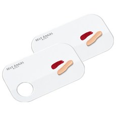 SELFANGEL 粉底彩妝美甲用壓克力調色盤 M, 2個, 透明