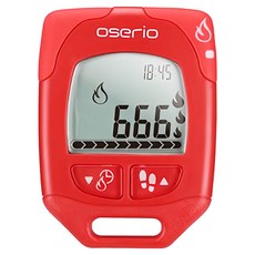 歐瑟若oserio 3D活動量計SCP-316R 精準追蹤步數卡路里 輕巧方便攜帶 激勵運動目標, 紅色, 1個