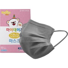 마이데이즈 일회용 컬러 키즈 덴탈마스크 소형, 20개입, 아마존 그레이, 1개