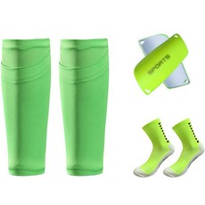 BK 護脛小腿套 + 護脛板 + 襪子, 綠色