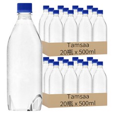 Tamsaa 無標籤氣泡水, 500ml, 40瓶