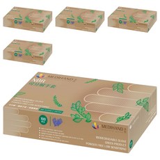 MEDIHAND 美恆 NBR可分解手套 100支 耐油 食品級 彈性 環保, S, 藍紫色, 5盒