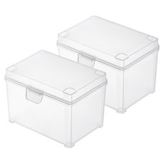 收納盒 2個, 透明磨砂, 2組