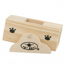 PetBest 秀樹 天然原木鼠用翹翹板, 1個, 原木色