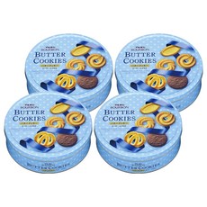 BOURBON 北日本 奶油曲奇餅禮盒, 蝴蝶捲型餅乾 12個 + 捲型餅乾 12個 + 砂糖奶油味餅乾 12個 + 奶油可可味餅乾 12個 + 塔型餅乾 12個, 4盒