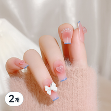 ItTem SHOP 法式系列長短款設計美甲片, 2個, 公主