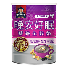 QUAKER 桂格 晚安好眠全穀奶 黑芝麻, 600g, 1罐