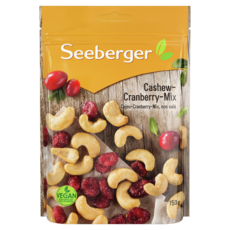 德國 Seeberger 蔓越莓腰果綜合堅果, 150g, 1包