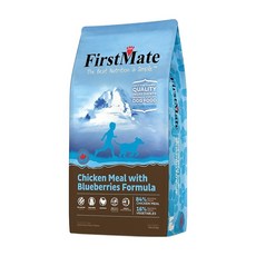 FirstMate 第一饗宴 全齡犬 無穀低敏配方 乾飼料 84%蛋白質來自雞肉粉 16%來自蔬菜, 雞肉 + 藍莓, 2.3kg, 1袋