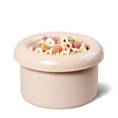 보울보울 소형견 고양이 밥그릇 헬로 도넛볼 3종 세트 국산 10cm, 파우더핑크, 1세트
