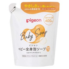 pigeon 貝親 嬰兒泡沫沐浴露 滋潤型 補充包, 400ml, 1包
