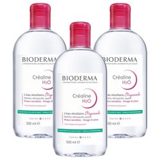 바이오더마 센시비오 에이치투오 클렌징 워터, 500ml, 3개