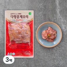 다향 훈제오리 슬라이스, 400g, 3팩