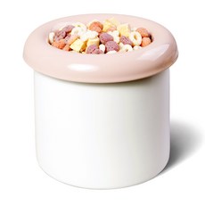 보울보울 중소형견 고양이 밥그릇 헬로 도넛볼 3종 세트 국산 15cm, 파우더핑크, 1세트
