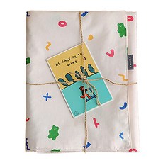 普里埃勒 熊熊泡泡紗嬰幼兒雙面毯, 小熊 米白色