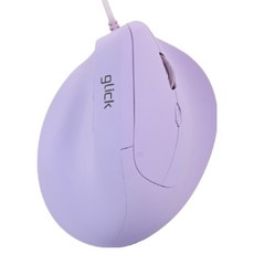 g-clicker OFFICE PRO 垂直人體工學靜音有線滑鼠, 紫色, OPW07
