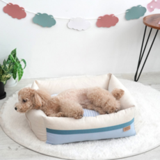 패리스독 보니타 린넨베드 강아지방석, 베이지, 1개