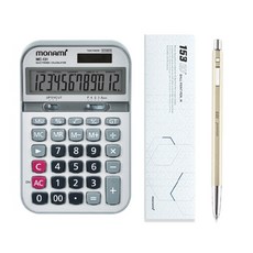 모나미 계산기 MC-131 + 153 아이디 볼펜 1.0mm, Oatmeal, 1세트