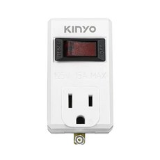 Kinyo 高負載1開單插分接器 CGR-31, 78mm, 白色, 1個