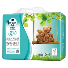 家樂福 抽取式衛生紙 2層 110抽, 24包, 1袋