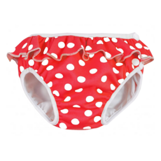 ImseVimse 瑞典超彈性防漏游泳尿褲 紅色點點, M(7-10kg), 1件