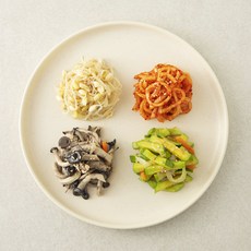 집반찬연구소 비빔밥 사색나물 느타리버섯+무생채+콩나물무침+애호박나물, 1세트