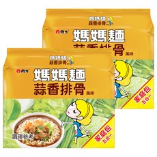 維力 媽媽麵 蒜香排骨風味 80g, 10包