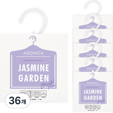 ARONICA 香氛袋 衣架型 衣櫃芳香劑, 36個, 茉莉花園, 15g