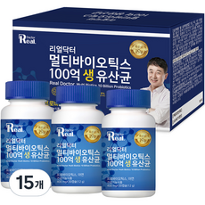 리얼닥터 멀티바이오틱스 100억 생 유산균, 30정, 15개