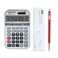 모나미 계산기 MC-131 + 153 아이디 볼펜 1.0mm, Tangerine, 1세트